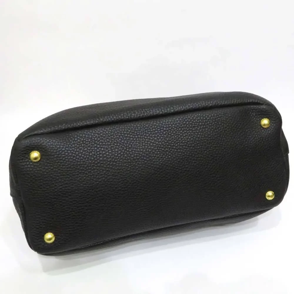 Prada 2 Way Bag Vitello Dino Leather Black - Picture 6 of 10